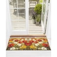 thumbnail image 1 of Retro Floral Front Door Mat Red White Yellow Poppy Lawn Oil Painting Welcome Doormat Indoor Outdoor Entrance Floor Mat Non-Slip Washable Runner Rug for Front Porch Decor 18x47 Inch, 1 of 6