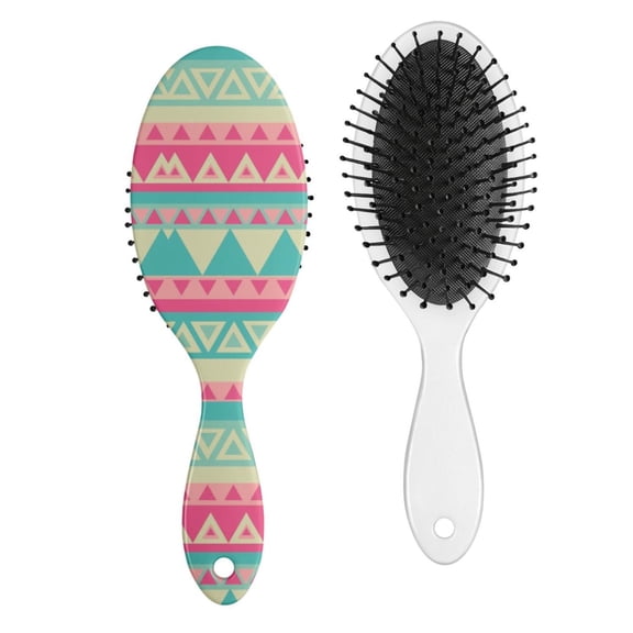 Retro Floral Hair Brush, Colorful Abstract Pattern Paddle Detangler with Soft Bristles, Daily Styling and Gift Idea