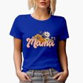 thumbnail image 1 of Retro Floral Mama & Butterflies Art, Mother's Day Gift, Royal Blue T-Shirt, Small, 1 of 5