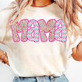 thumbnail image 1 of Retro Floral Mama Coquette Bow T-Shirt, Mama Flower Shirt, Preppy Mama Shirt, Mother's Day Floral Shirt, 1 of 5