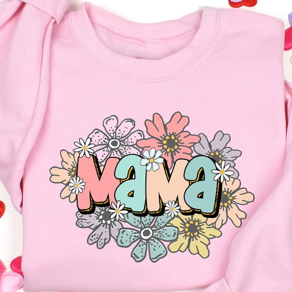 Retro Floral Mama, Cute Mom, Mother's Day Gift, Mommy Sweatshirt, New Mom Gift, Gift for Mother, Mama Sweatshirt, Gift for MomFull Size S-5XL