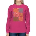 thumbnail image 1 of Retro Floral Pattern Art Women's Sweatshirt, 1 of 3