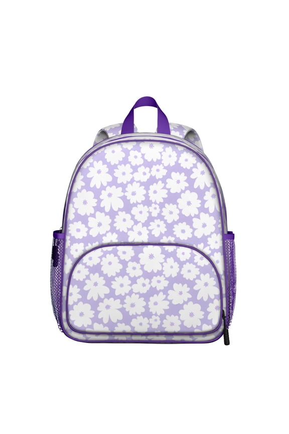Retro Floral School Backpack - Ergonomic & Durable Daypack with Daisy Print (Cute, Summer, Sunny)