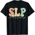 thumbnail image 1 of Retro Floral Slp Speech Language Pathologist Speech Therapy T-Shirt, 1 of 4