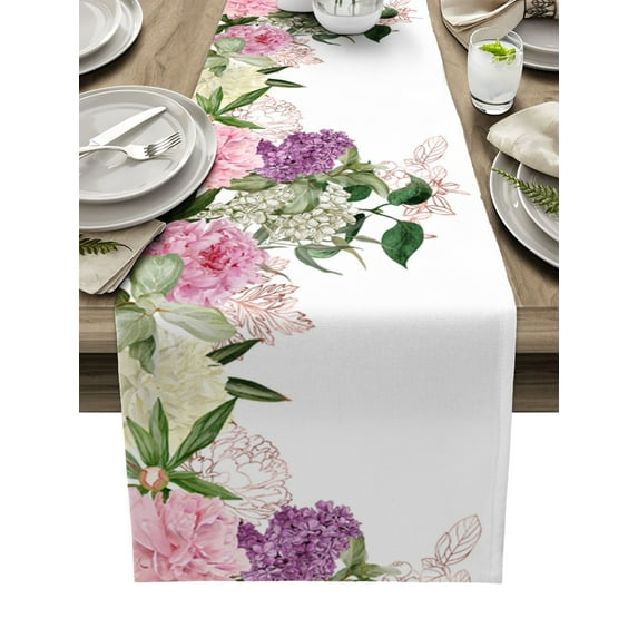 Table Decor Table Runner Simple Retro Herb Fresh Pattern Coffee Table Cover Cloth Wedding Party Restaurant Table Runner