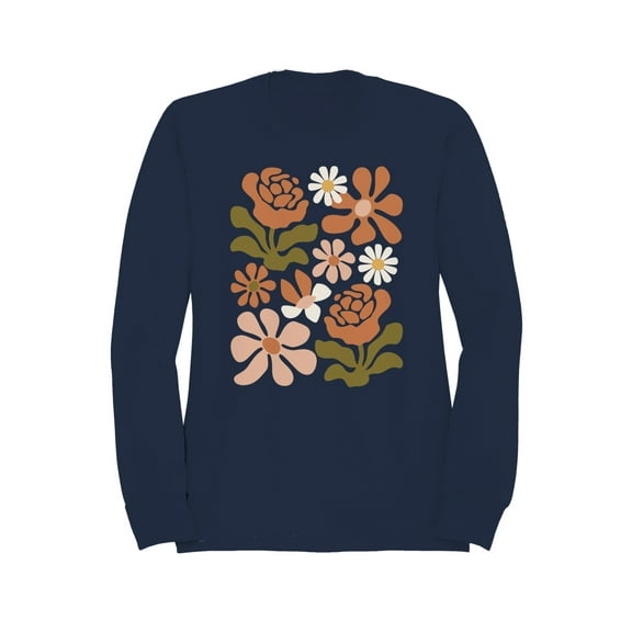 Retro Floral Wall Art Women's Sweatshirt