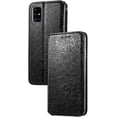 thumbnail image 1 of Retro Flower Comfortable PU Flip Phone case with Wallet Card Holder for Samsung Galaxy S21 S20 Ultra Plus FE Note 20 10 Ultra Pro Protective Cover Exquisite Shockproof Bumper(Black,S21), 1 of 8