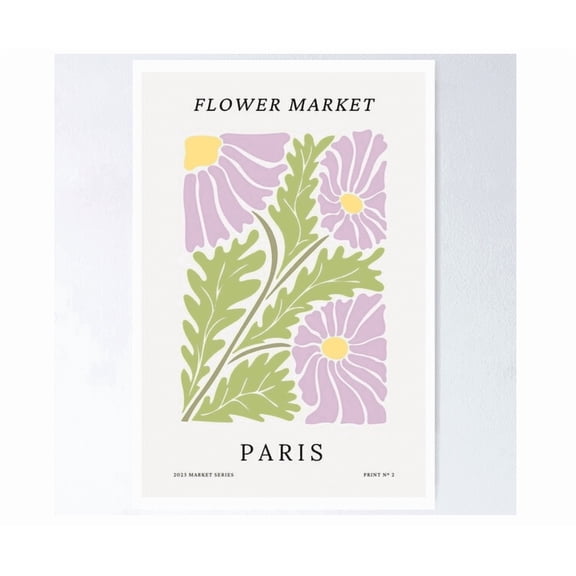 Retro Flower Market Paris Botanical Poster Home Decor Office Wall Art
