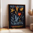 thumbnail image 1 of Retro Flower Print - Botanical Artwork Poster - 1972 Bud & Bloom Exhibition Poster - Summer Art Show Wall Decor Wall Art, Modern Wall Decor, 8x12 UNFRAMED, 1 of 2