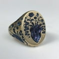 thumbnail image 1 of Womens Retro Flower Ring Exaggerated Alloy Fashion Statement Ring Gold Tone Not Inlaid Everyday Wear Cute Fun Jewelry, 1 of 1