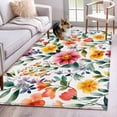 thumbnail image 1 of Retro Flower Runner Rug 2.7x5 FT, Non Slip Entryway Carpet, Boho Country Floral Leaf Plant Watercolor Washable Soft Floor Carpet Entrance Mat Non-Shedding Throw Rug for Hallway Laundry Room Bedside, 1 of 9