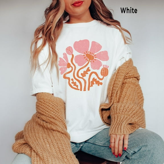 Retro Flower Shirt, Boho Wildflower Shirt, Vintage Shirt