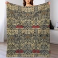 thumbnail image 1 of Retro Flowers Original Design Pattern Blanket Double-Sided Soft Cashmere Flannel Blanket 30"X40" Inch, 1 of 6