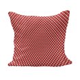 thumbnail image 1 of Retro Fluffy Throw Pillow Cushion Cover, 50s 60s Iconic Pop Art Style Big White Polka Dots Picnic Vintage Old Theme Image, Decorative Square Pillow Case, 24" x 24", Vermilion White, by Ambesonne, 1 of 5