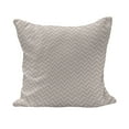 thumbnail image 1 of Retro Fluffy Throw Pillow Cushion Cover, Horizontal Chevron Zig Zag Pattern Geometric Monochrome Nostalgic Design, Decorative Square Accent Pillow Case, 18" x 18", Cream and Lavender, by Ambesonne, 1 of 5