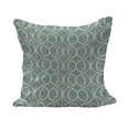 thumbnail image 1 of Retro Fluffy Throw Pillow Cushion Cover, Medieval Style Curved Oval Floral Motifs, Decorative Square Accent Pillow Case, 24" x 24", Pale Sage Green White, by Ambesonne, 1 of 5