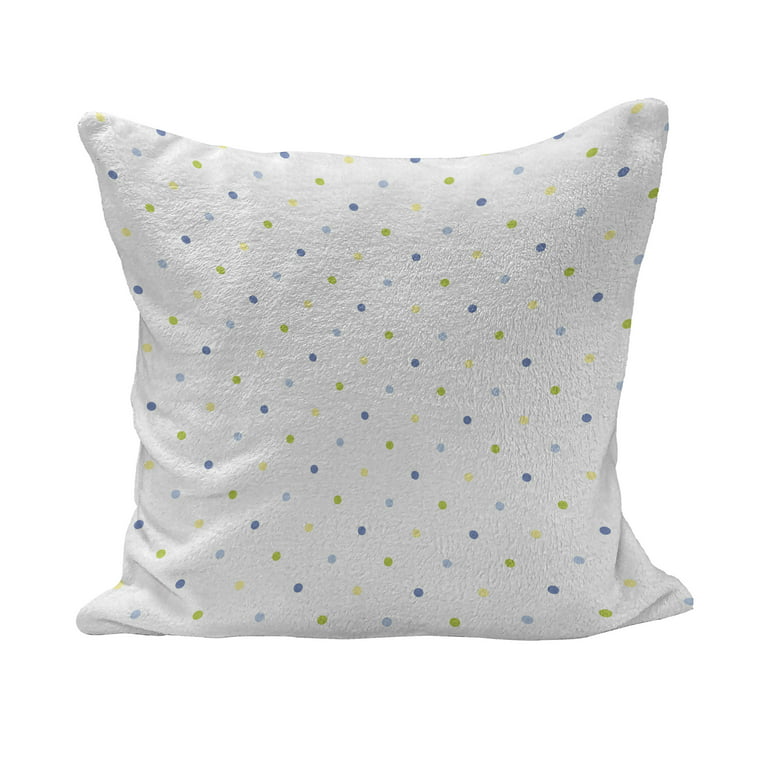 Retro Fluffy Throw Pillow Cushion Cover, Small Polka Dots on a White  Background in Pastel Colors Classical Romantic Pattern, Decorative Square  Accent Pillow Case, 40\