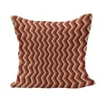 thumbnail image 1 of Retro Fluffy Throw Pillow Cushion Cover, Vintage Zig Zag Chevron Motif in Funky Parallel Stripe Graphic, Rectangle Accent Pillow Case, 26" x 16", Orange Maroon Yellow, by Ambesonne, 1 of 5