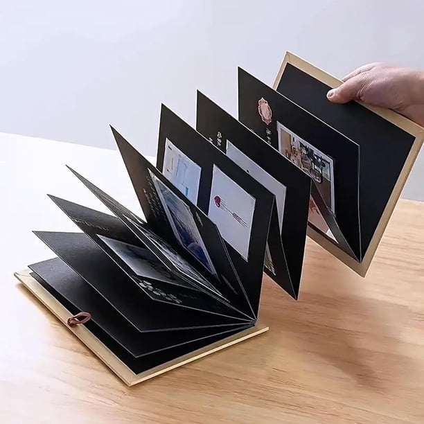Retro Folding Memory Photo Album, Flexible Paste Scrapbook