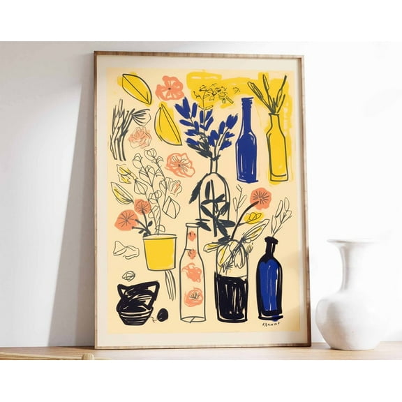 Retro Food Tvitage Food Art, Kitchen Decor, Food Illustration Art, Food Poster For Chef Wall Art, Modern Wall Decor, 8x12 UNFRAMED