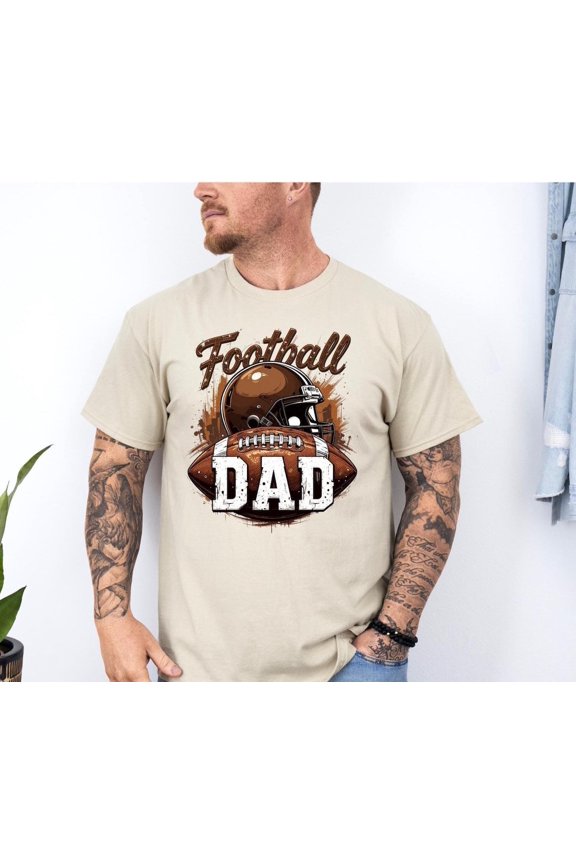 Retro Football Dad T-Shirt, Game Day Father's Gift TSHIRT All Size S-5XL