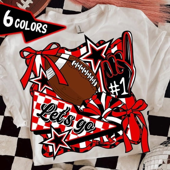 Retro Football Game Day T-Shirt - Touchdown Season Graphic Tee, Preppy Fall Football Shirt, Football Mama Top
