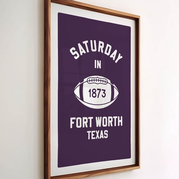 Retro Football Print Texas Wall Art College Sports Team Poster Football Gift for Sports Fan Wall Decor Texas Dad Gift