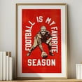 thumbnail image 1 of Retro Football Season Print American Football Art Poster Sports Wall Art Home Sports Decor Vintage Football Gift For Football Fan Wall Art, Modern Wall Decor, 8x12 UNFRAMED, 1 of 2