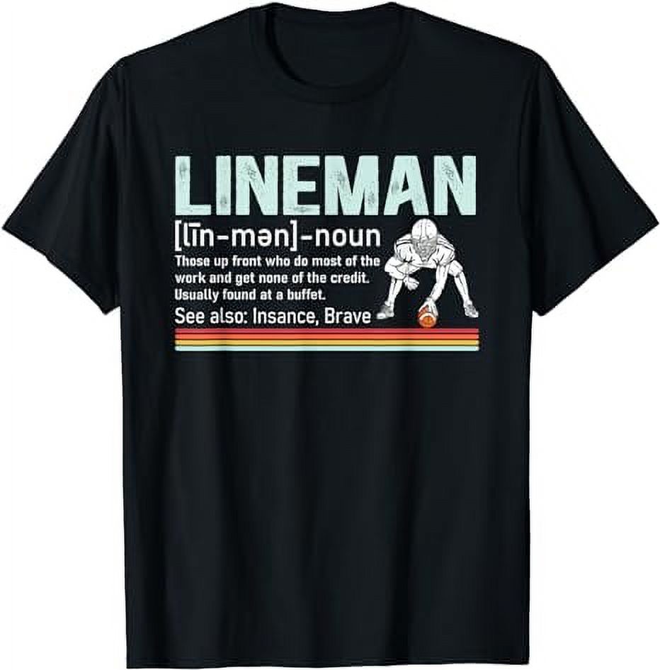 Retro Football lineman definition vintage Offensive Lineman TShirt