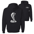 thumbnail image 1 of Retro Ford Shelby Cobra Emblem Vintage White Logo F&B Front & Back Cars Hoodie Sweatshirt, 1 of 1