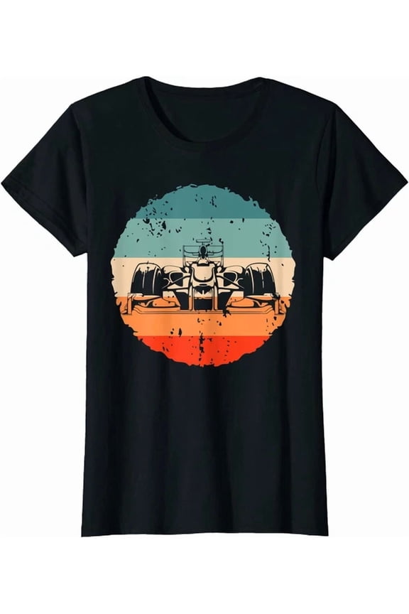 Retro Formula Racing Lovers Silhouette Race Car Gift T-Shirt