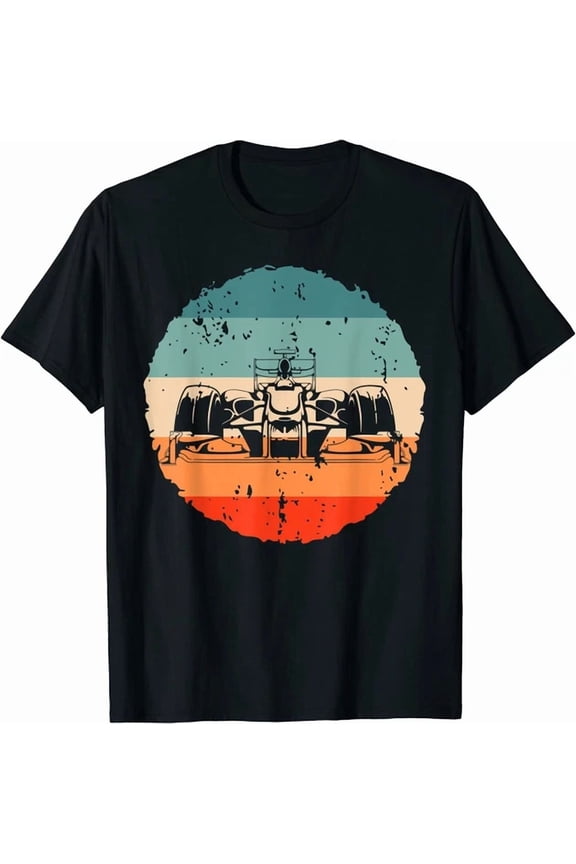 Retro Formula Racing Lovers Silhouette Race Car Gift Unisex S-5XL T-Shirt