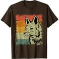 thumbnail image 1 of Retro Fox Gift Vintage Fox Unisex T-Shirt for Men Women Kids,Dark Chocolate Color,Size 4XL, 1 of 5