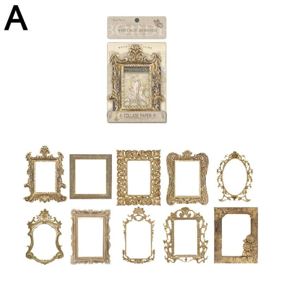 Retro Frame Hollow-Out Square Round Shape Picture Frames Material Collage Ksd54