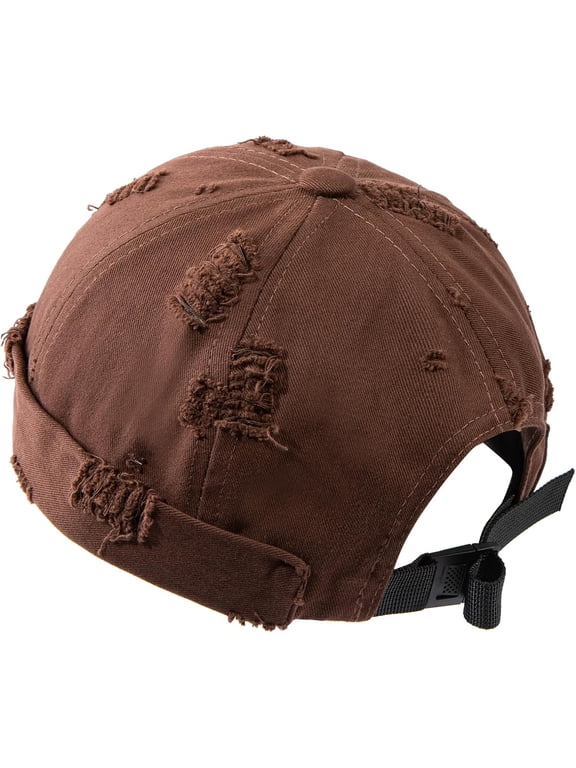 Retro Frayed Brimless Docker Cap Rolled Cuffed Beanie Skullcap Sailor Landlord Hat Casual Lovers Hip Hop Dancing Hats