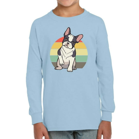 Retro French Bulldog Sitting Long Sleeve Toddler -Image by Shutterstock, 4 Toddler
