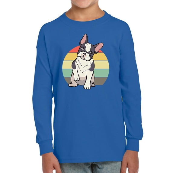 Retro French Bulldog Sitting Long Sleeve Toddler -Image by Shutterstock, 5 Toddler