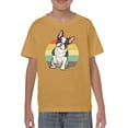 thumbnail image 1 of Retro French Bulldog Sitting T-Shirt Juniors -Image by Shutterstock,  x-Small, 1 of 4
