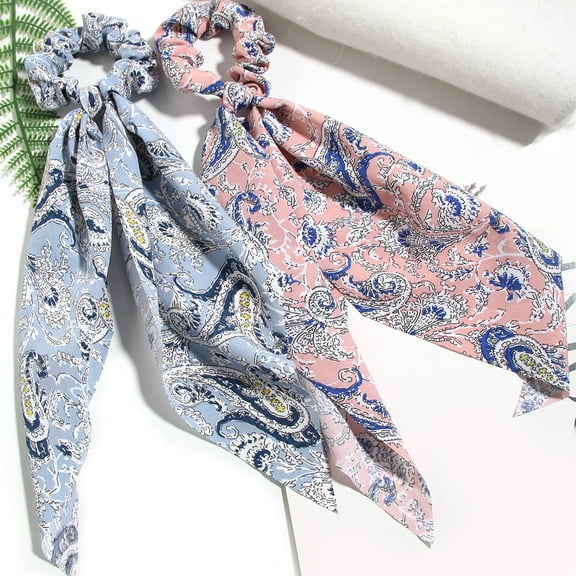 Retro French Long Floral Streamer Hair Tie Hair Rope