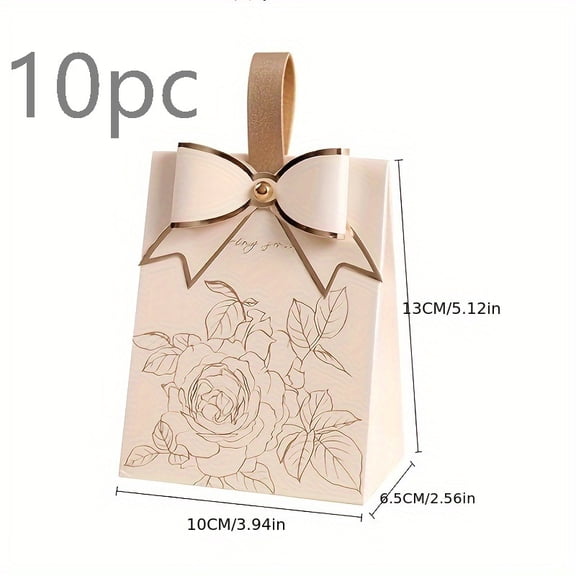 Retro French champagne bow candy box - a must-have exquisite gift box for weddings and birthday parties, perfectly presenting the sweetness of chocolate and cookies