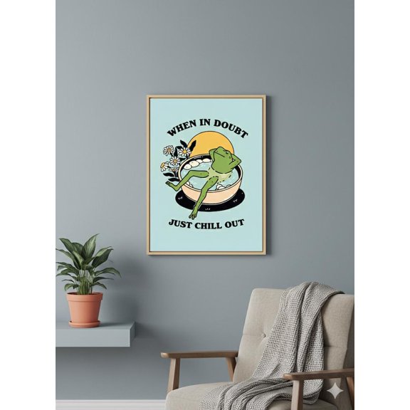 Retro Frog Bathroom Chill Out Poster 12x18 UNFRAMED