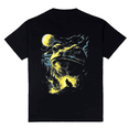 thumbnail image 1 of Retro Frog and Wolf Nature Scene, Full Moon Forest Lover Tee T-Shirt, 1 of 7