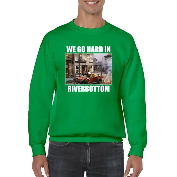 Retro Frogtown Record Store Christmas Graphic Men's Sweatshirt