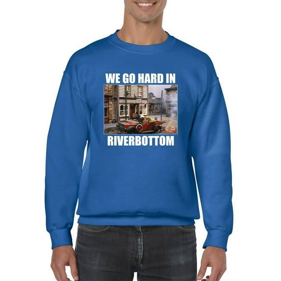Retro Frogtown Record Store Christmas Graphic Men's Sweatshirt