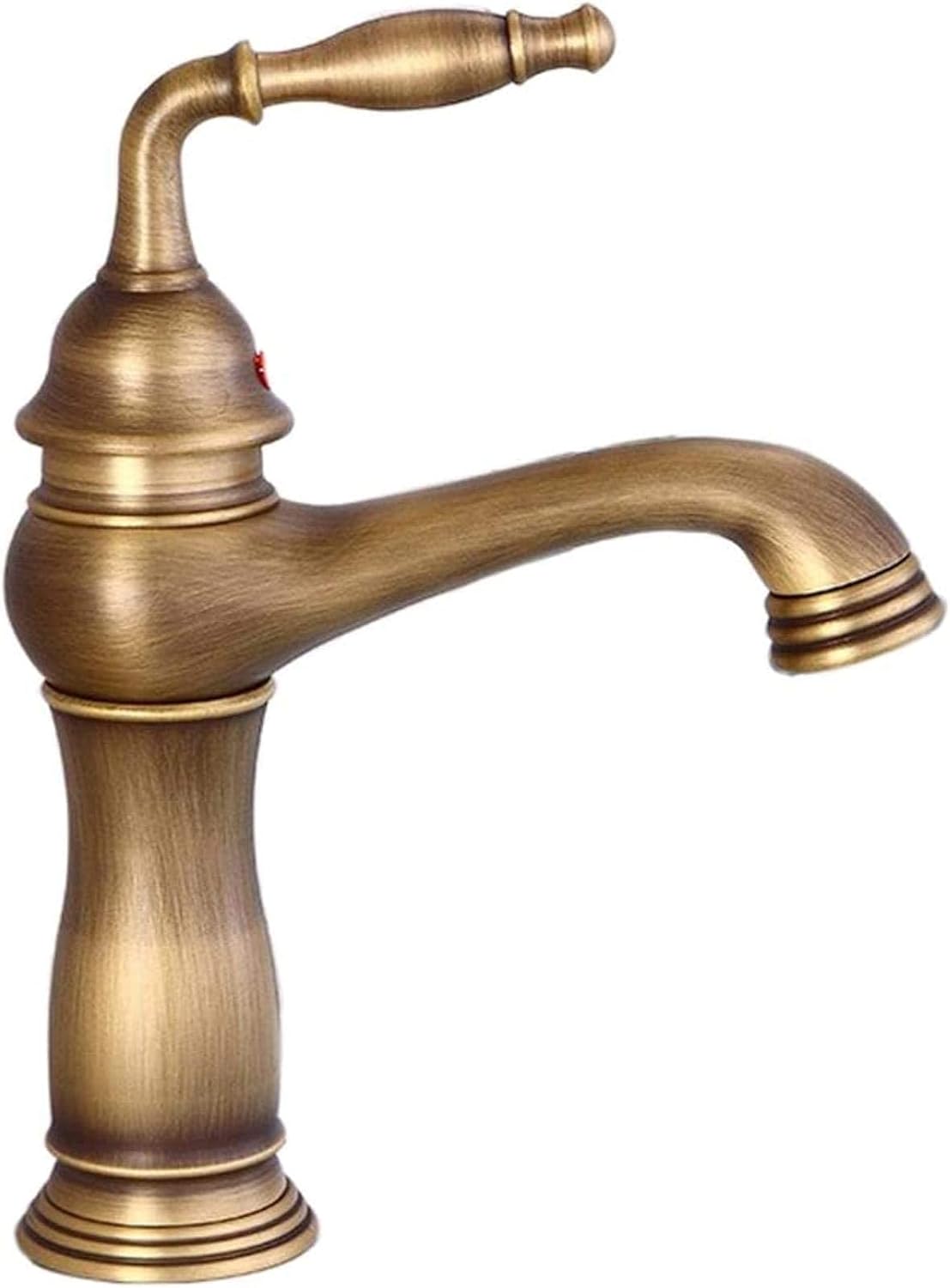 Retro Full Copper Hot and Cold Bathroom Basin Faucet Vintage All-Brass ...