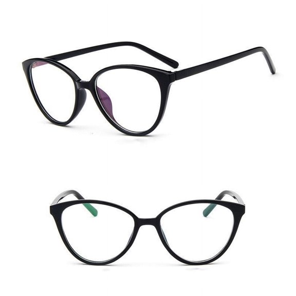 Unisex Retro Eyeglasses Full Frame Flat Lens Glasses For Men and Women PC Material Eyewear Overall Width 138mm Lens
