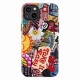 thumbnail image 1 of Retro Fun Collage Phone Case, Take It Easy Artistic iPhone Cover, Unique Protective Case for iPhone 17 16 15 14 13 12 11 Pro Max Plus Mini, 1 of 6