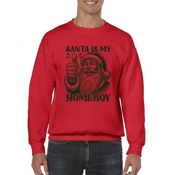 Retro Fun Santa Homeboy Xmas Men's Sweatshirt
