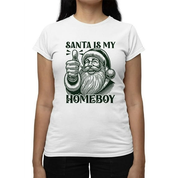 Retro Fun Santa Homeboy Xmas Tee