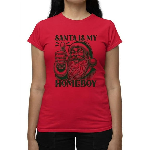 Retro Fun Santa Homeboy Xmas Tee